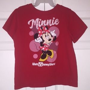 Walt Disney World Minnie Mouse Red T-Shirt Size 3T